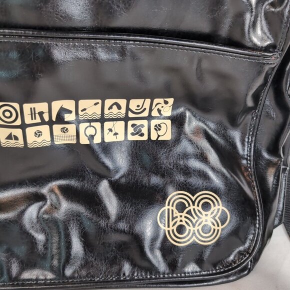 Olympic Museum Collection Mexico 68 1968 Faux Leather Bag Satchel Black NEW NWT - Picture 4 of 16